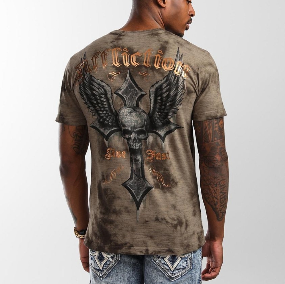 Affliction Wicked T-Shirt Size 3X Mens Tee